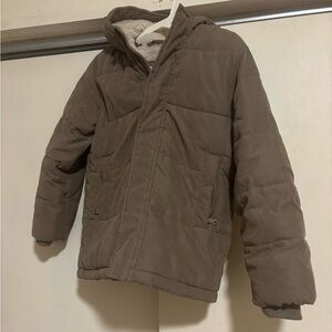 Fuzzy kids cream jacket